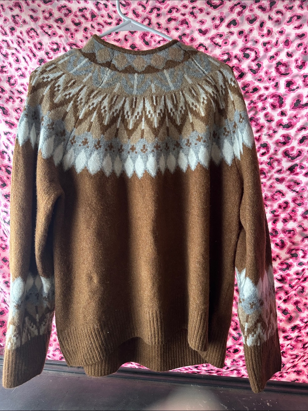 CeCe Brown Marled Knit Cardigan with Metallic Thread